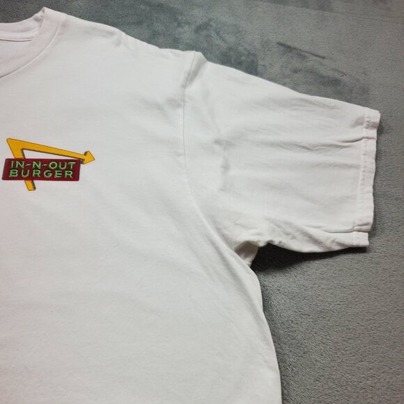 In-n-Out Burger White Graphic Tshirt 75 Years Graphic Hit on Back Men Sz XL - Picture 7 of 13